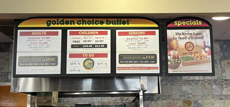 Golden Corral Breakfast Prices 2024